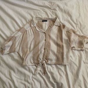 Cotton:On striped crop shirt
